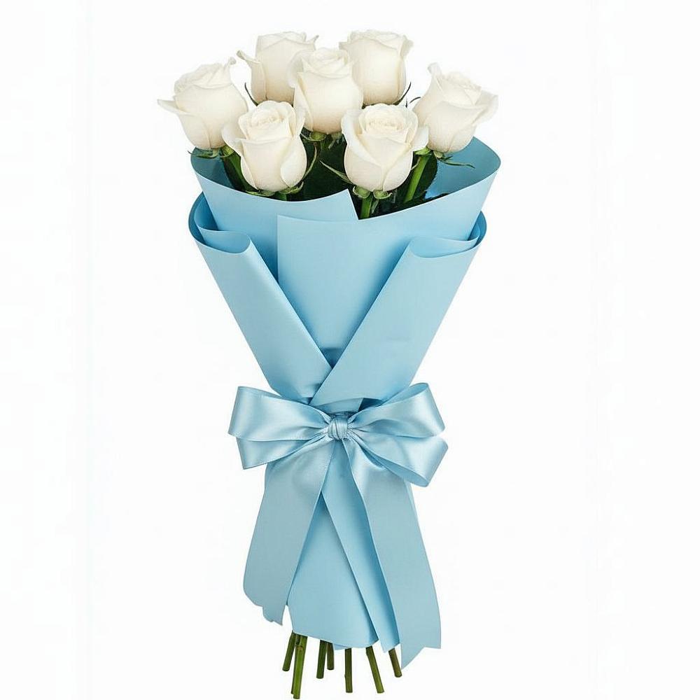 Букет 7 белых роз Проуд в Северка