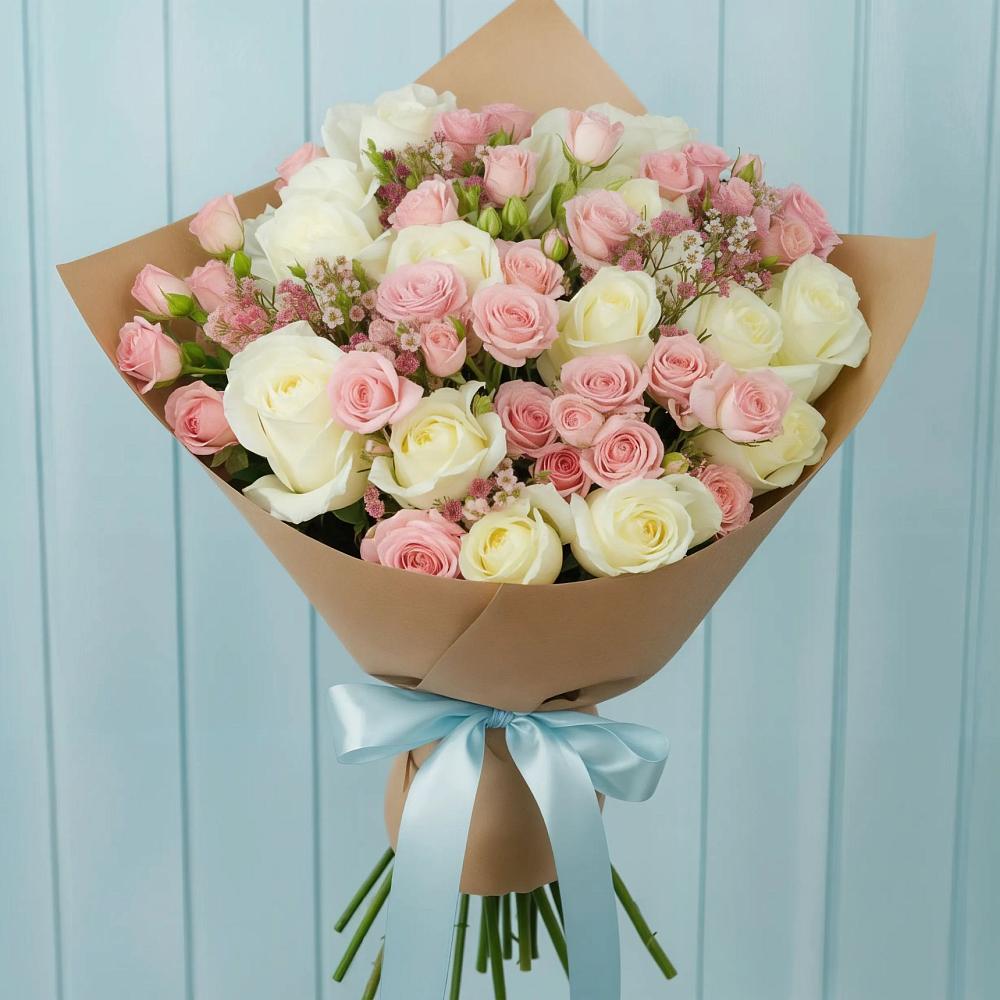 Букет цветов из: Розы в Северка