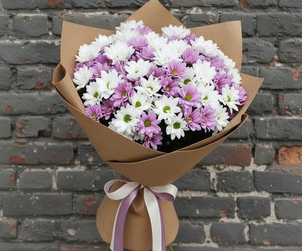 Букет цветов из: Хризантемы в Северка