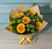 Букет цветов из:  Герберы и Хризантемы в Северка