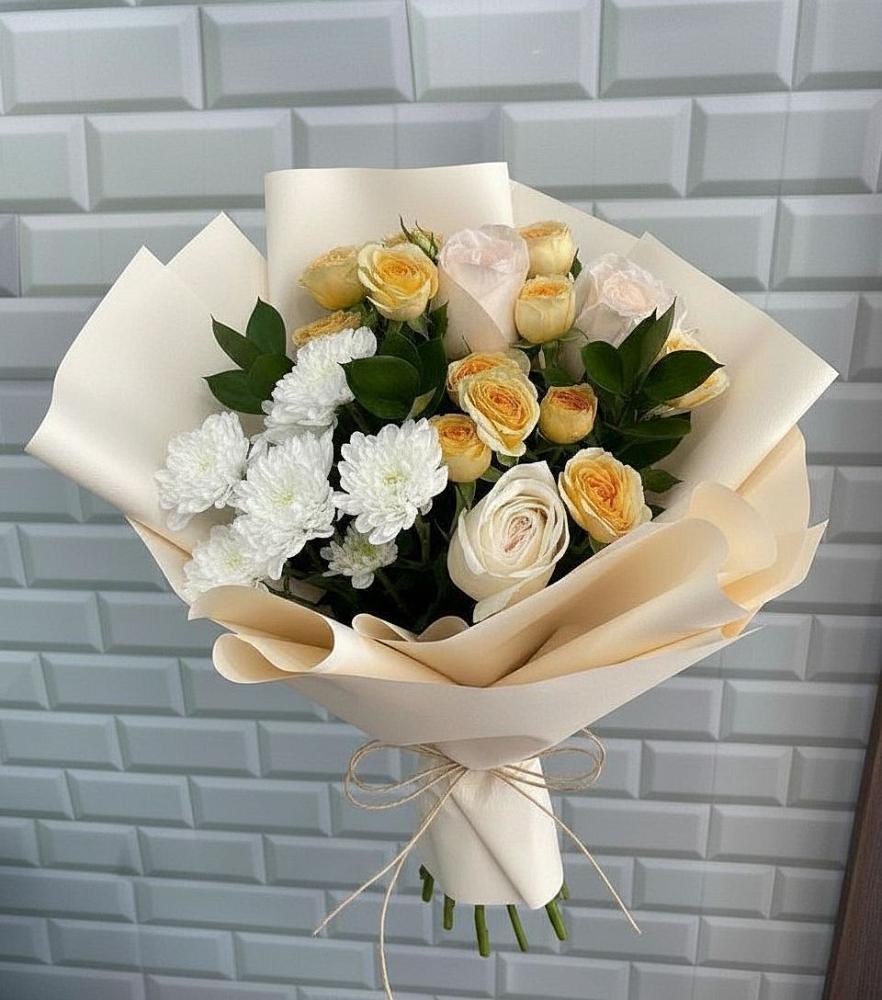 Букет цветов из: Розы и Хризантемы в Северка