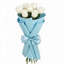 Букет 7 белых роз Проуд в Северка