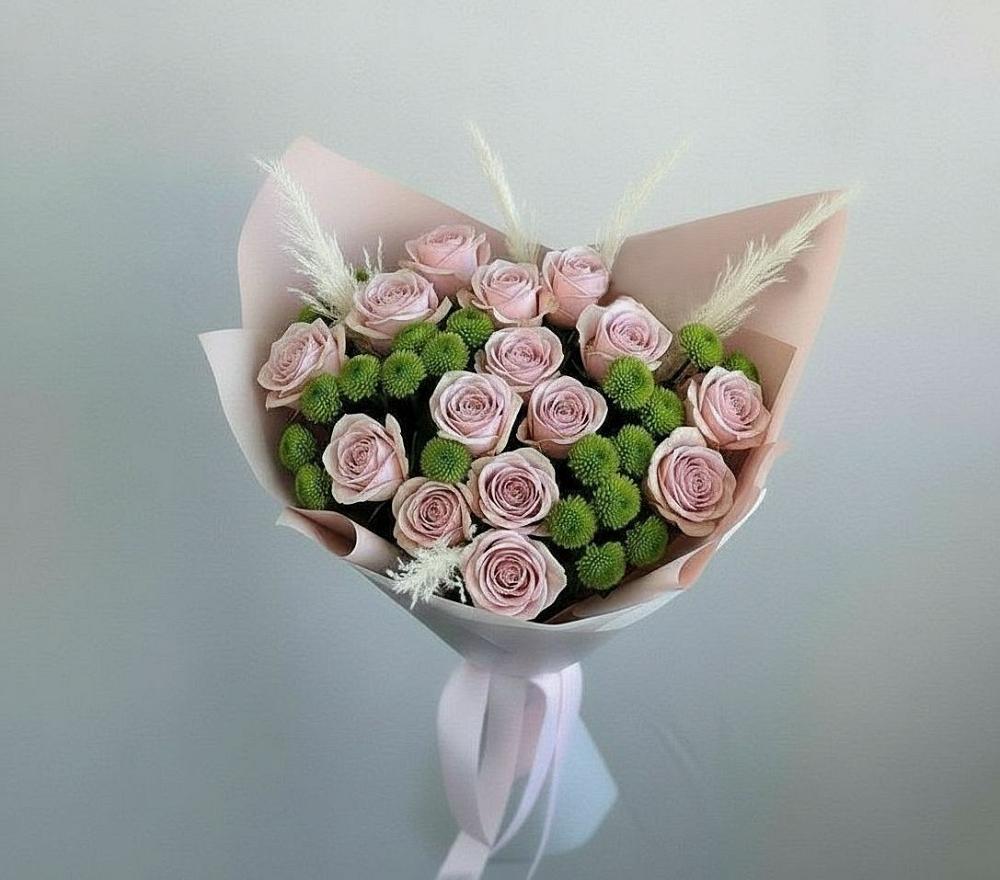 Букет цветов из: Розы и Хризантемы в Северка