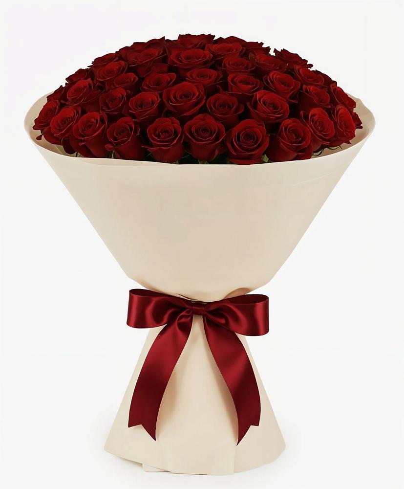 Букет 101 Бордовая роза Блэк Бакарра в Северка