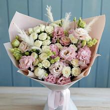 Букет цветов из:  Альстромерии и Розы в Северка